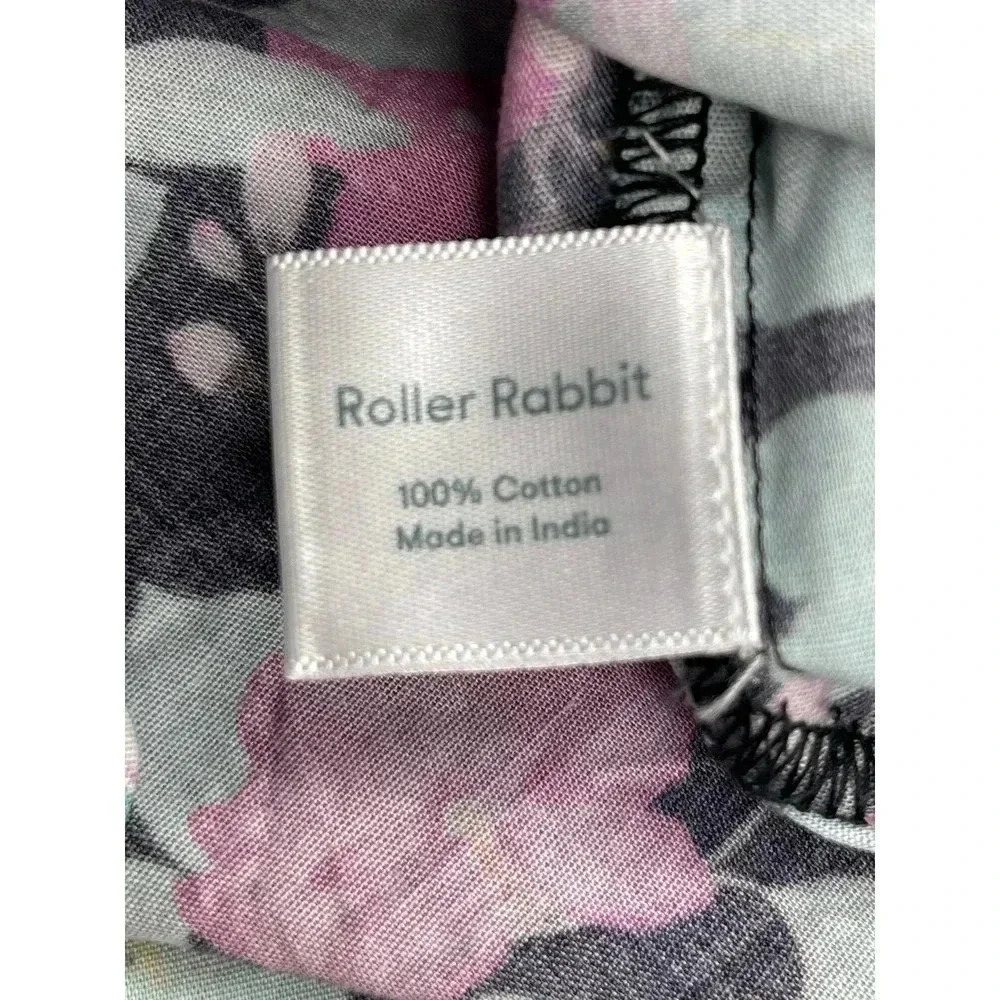 Roller Rabbit Manusa Glenda Cotton Size Top size M Floral Long Sleeve - Picture 9 of 10